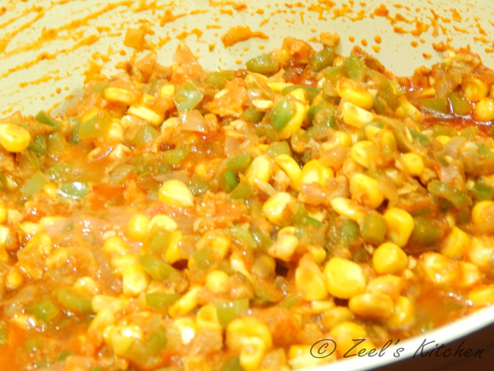 Corn Capsicum Sabji Recipe Zeel's Kitchen