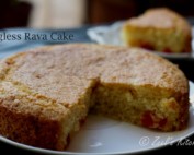 Eggless Rava Cake with whole wheat flour Eggless Semolina Cake
