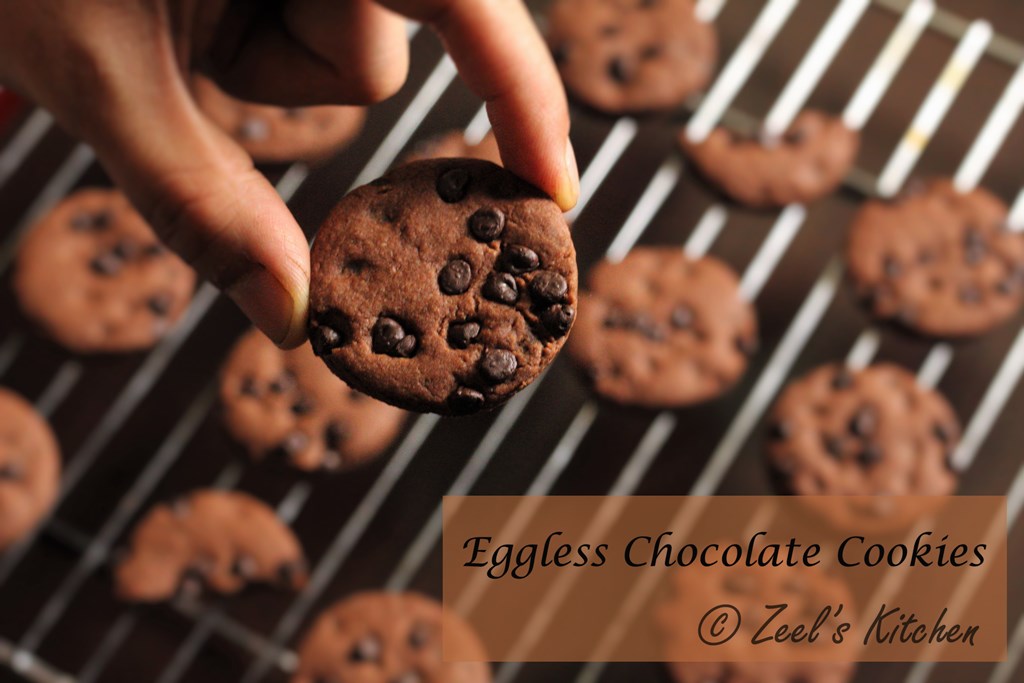 Eggless Chocolate Cookies