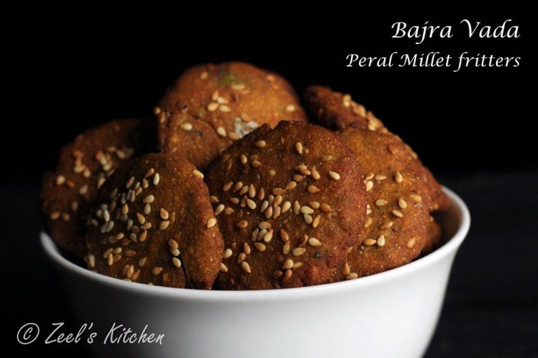 Bajra Vada Recipe Pearal Millet fritters Zeel's Kitchen