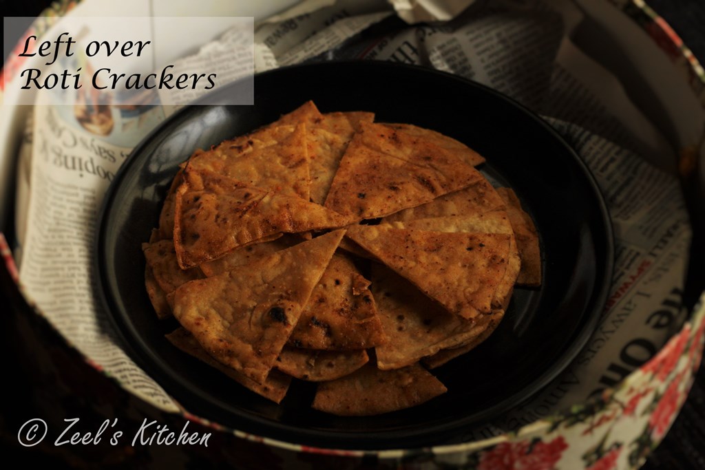 Leftover Roti Crackers | Chapati Crackers | Indian Tortilla Baked Chips