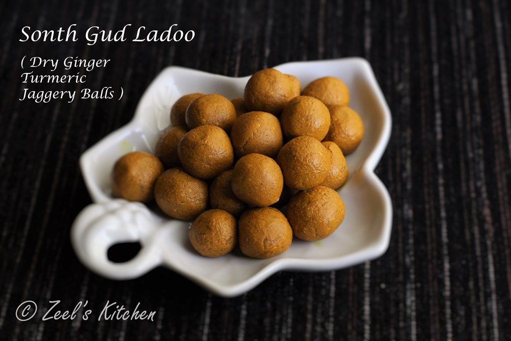 Sonth Gud Ladoo / Sonth Gur Ki Goli / Immunity-Boosting Balls / Dry Ginger Turmeric Jaggery Balls 