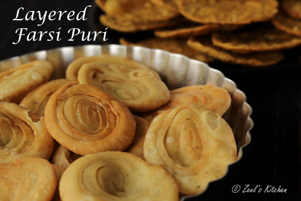 Layered Farsi Puri | Padvali Farsi Poori | Crunchy Flaky Indian Deep-Fried Bread | Verki Puri Recipe