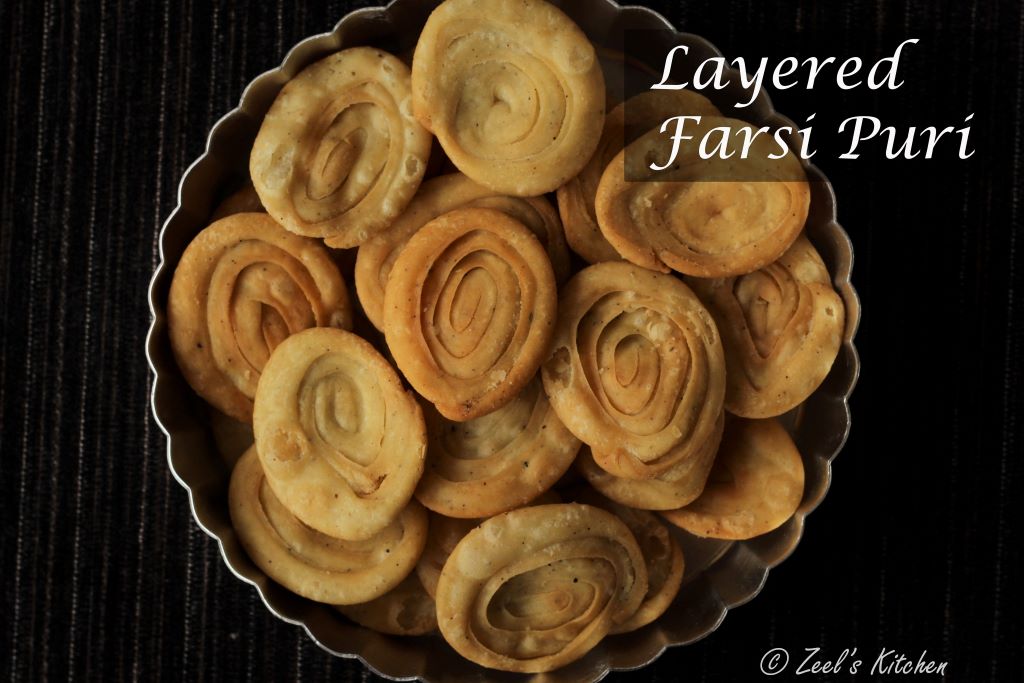 Layered Farsi Puri | Padvali Farsi Poori | Crunchy Flaky Indian Deep-Fried Bread | Verki Puri Recipe