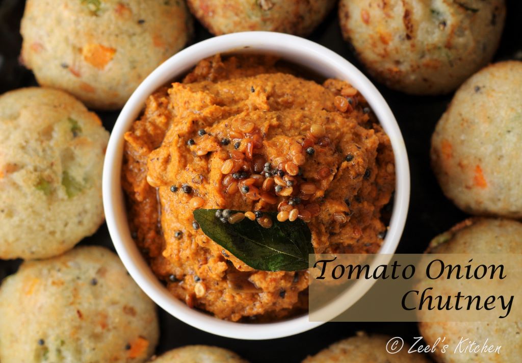 Tomato Onion Chutney Recipe | South Indian Red Chutney Recipe