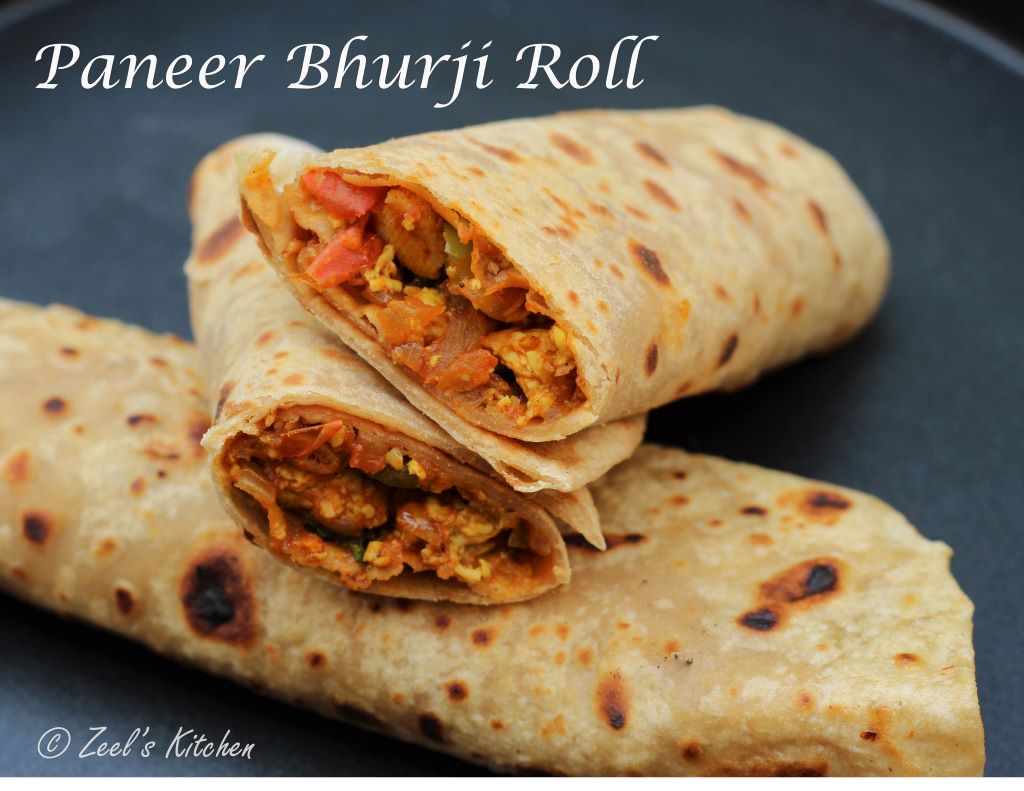 Paneer Bhurji Roll | Paneer Bhurji Wraps | Paneer Bhurji Kathi Rolls | Scrambled Cottage Cheese Frankie
