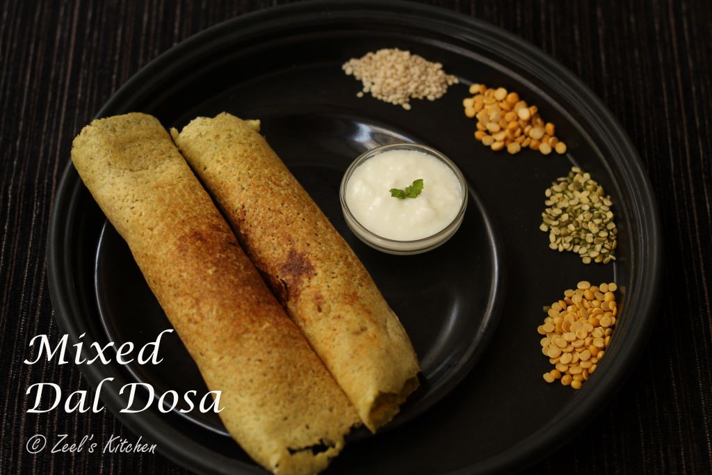 Mixed Dal Dosa Recipe | Mixed Dal Dosa Recipe without Rice | Healthy Protein-Rich Dosa