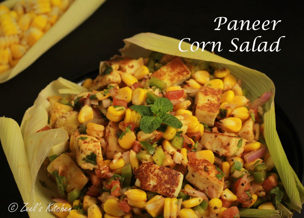 Paneer Corn Salad | Healthy Corn Cottage Cheese Salad | Easy Paneer Corn Salad